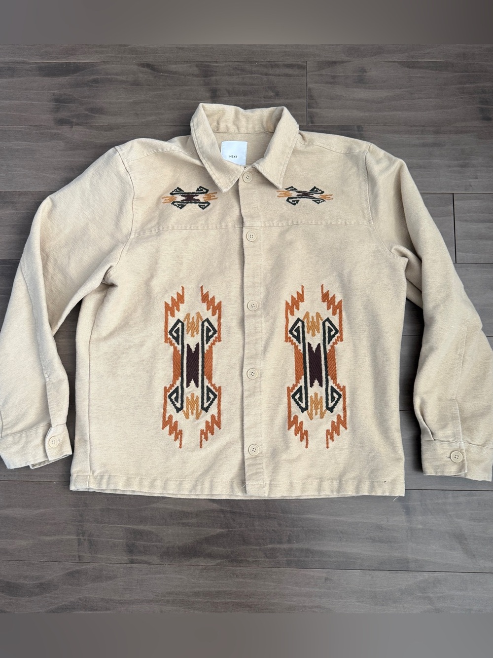 NEXT Navajo Inspired Shacket Embroidered Large